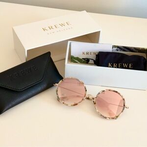 KREWE Luisa Gelato 18k Rose Gold Sunglasses